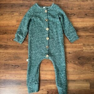 Childhoods Clothing |  Green Button-Up Onesie